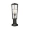 Z-Lite Helix 1 Light Outdoor Pier Mounted Fixture, Black And Clear Seedy 591PHB-553PM-BK - alternate 4